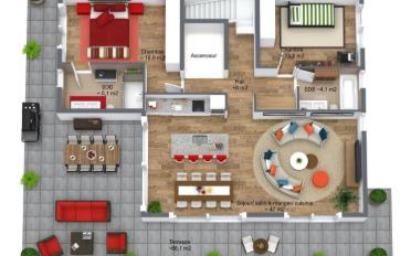 Attique 3.5 pièces - image - 4