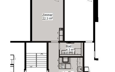Wohnung ein Zimmer - image - 6