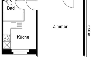 Wohnung ein Zimmer - image - 4