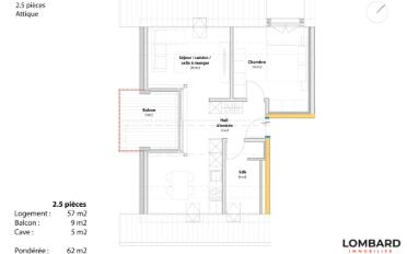 Attic flat 2.5 rooms - image - 7