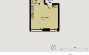 Wohnung 1.5 Zimmer - image - 2